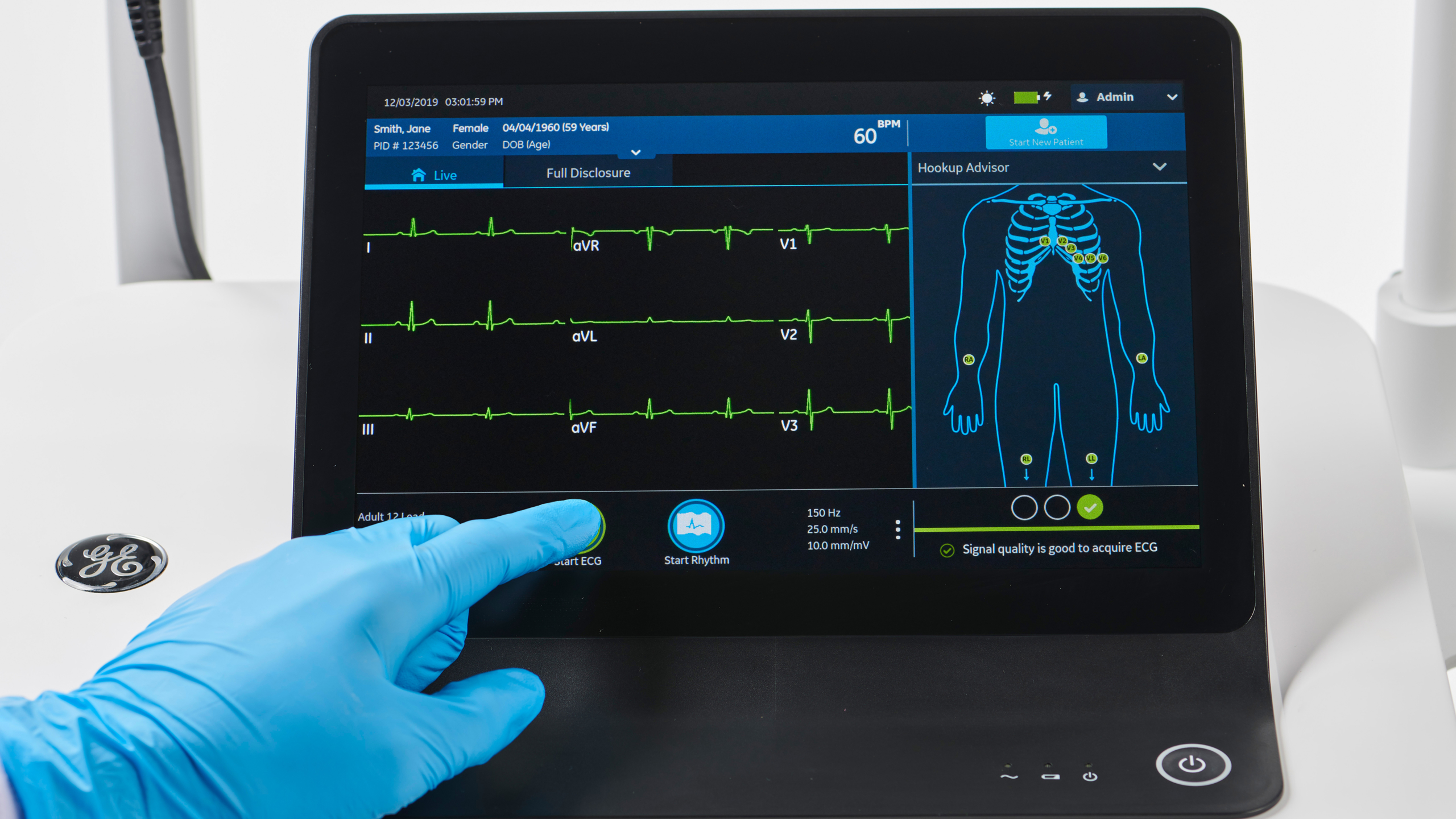 Kardiologie: Ruhe-EKG MAC 7 Standardgerät. GE Healthcare